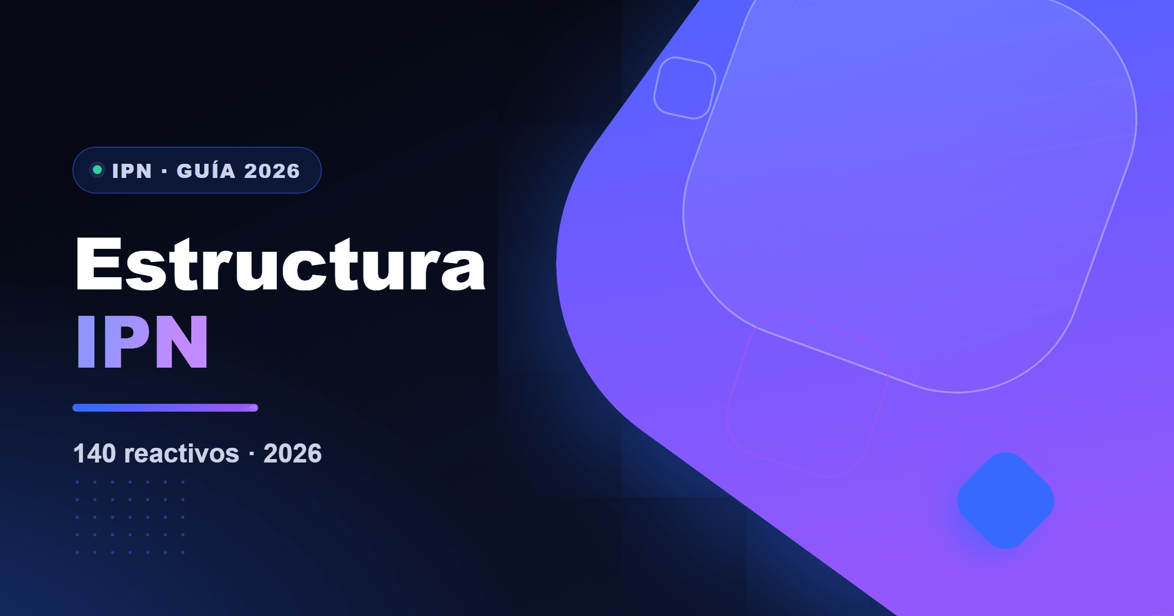 Tabla de estructura del examen IPN 2026